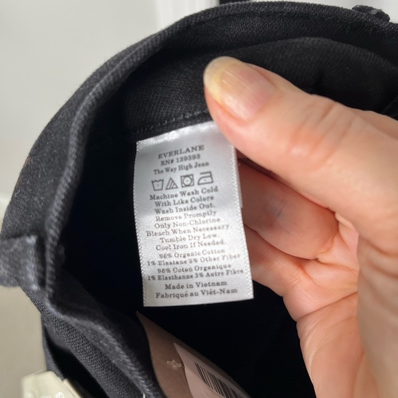 Everlane The Way High Waisted Jean Raw Hem Straight Wide Leg, NWT - Picture 14 of 15